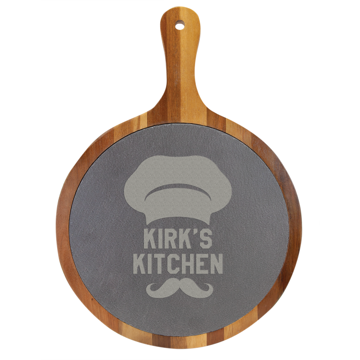 Acacia Wood/Slate Cutting Board KLA Engraving
