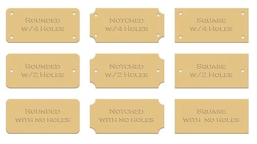 Polished Brass Plate – KLA Engraving